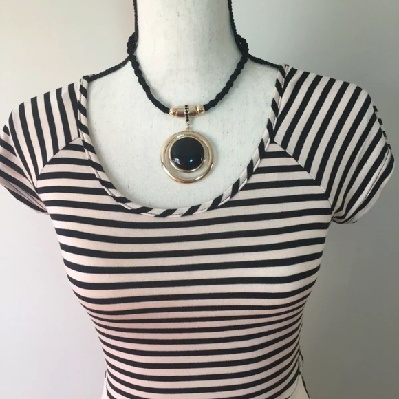 MATERIAL GIRL STRIPE HIGH-LOW CASUAL DRESS SM - Picture 3 of 9